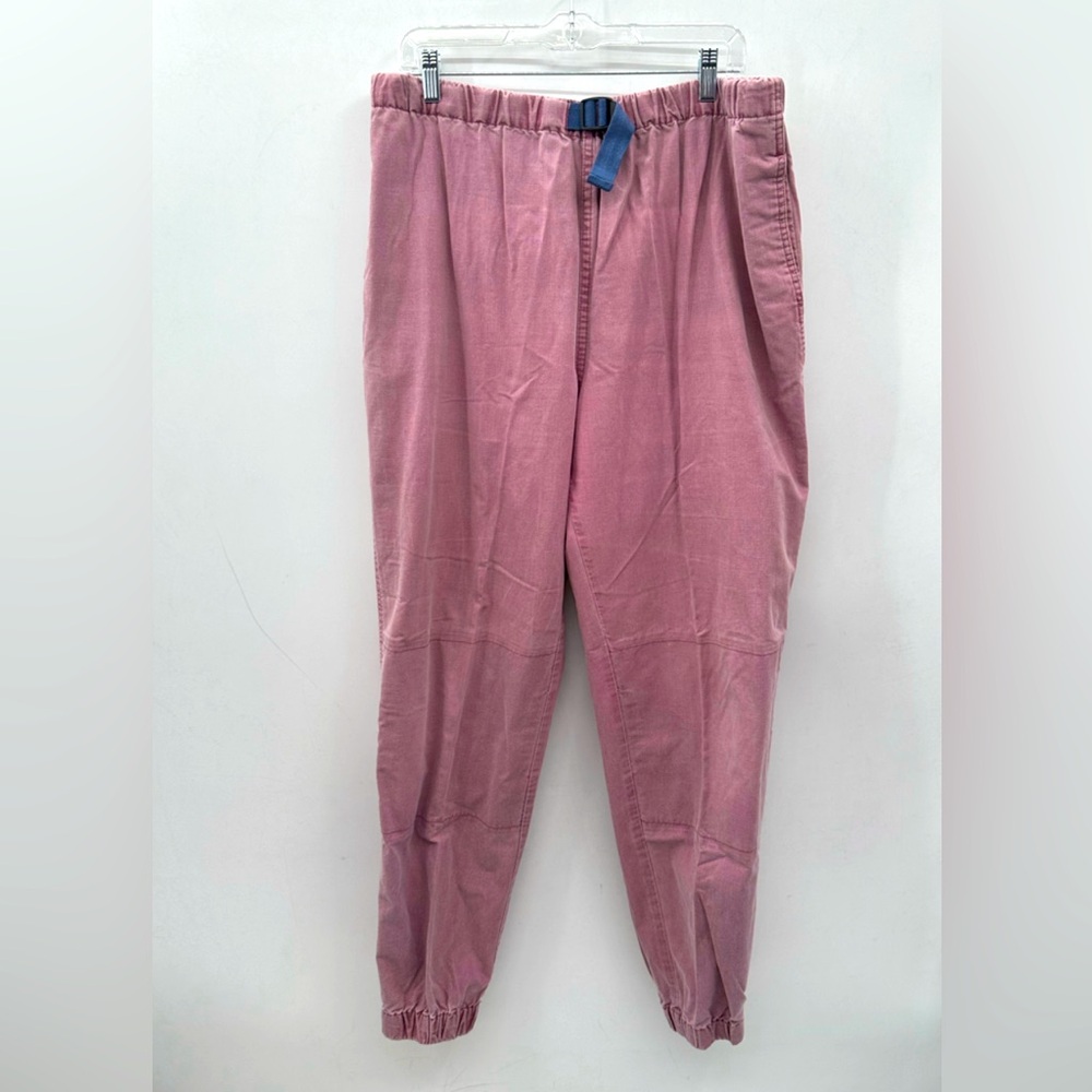 SMITH AND HAWKEN Vintage 100% cotton pink elastic ankle adjustable waist pant.